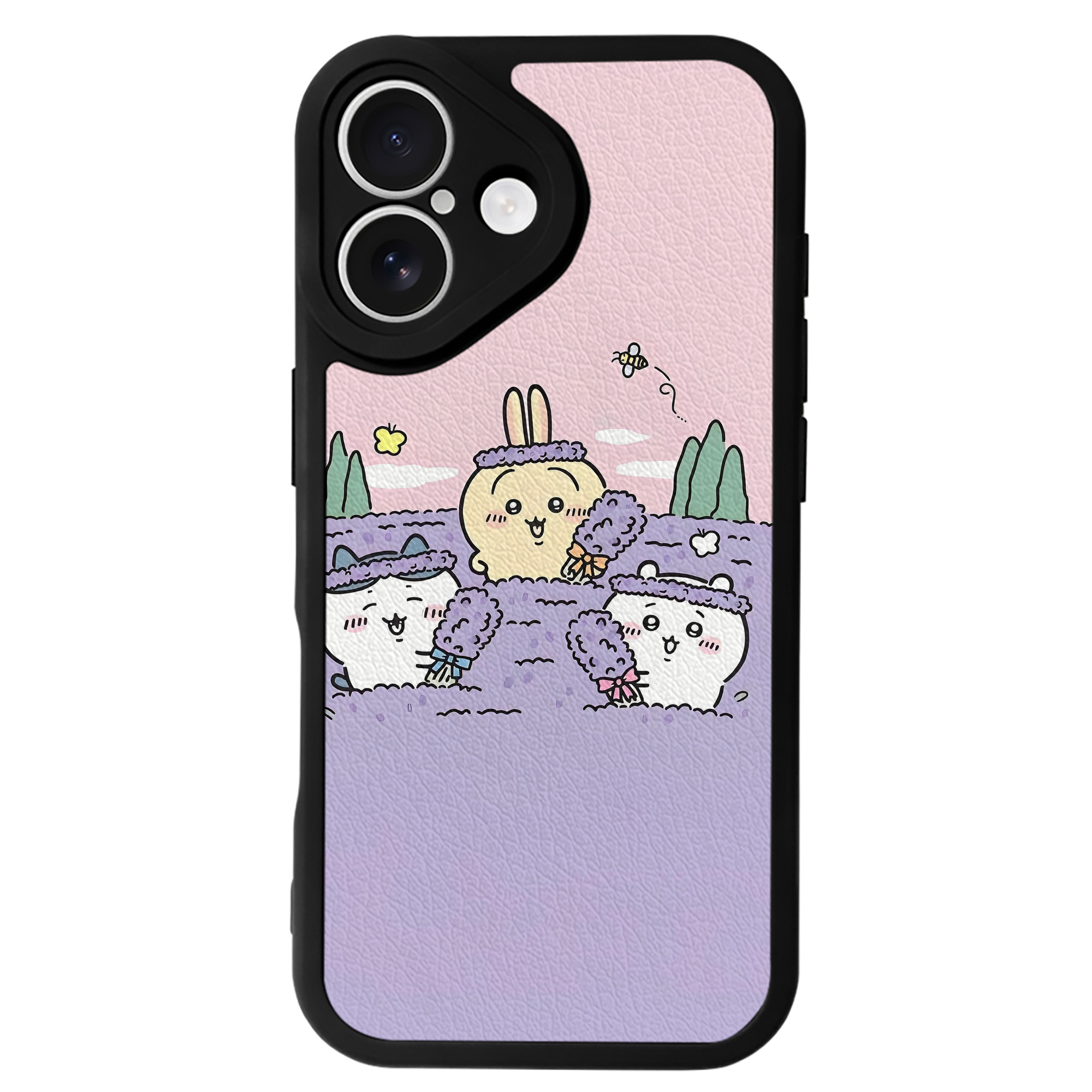 （画像用） ちいかわ Chii-kawa 【iPhone 16シリーズ対応】シリコンスマホケース（レザー調） 材質：シリコン